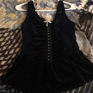 Urban Outfitters Velvet Peplum Top